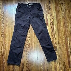 Low rise original fit Brown Carhartt straight-leg pants